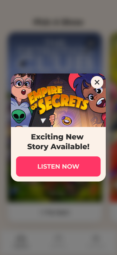 Showing a pop up when new content is available in AWDIO.